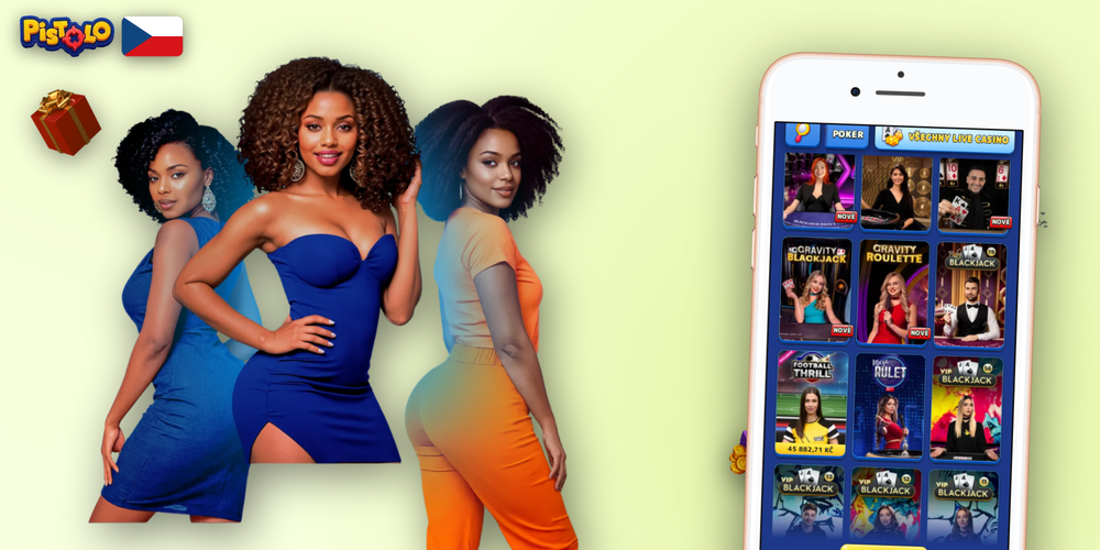 Pistolo Casino mobile aplikace běžící na různých smartphonech a tabletu