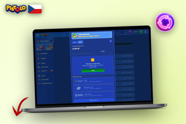 Výběr správné metody a limitu v pokladně Pistolo Casino na mobilu